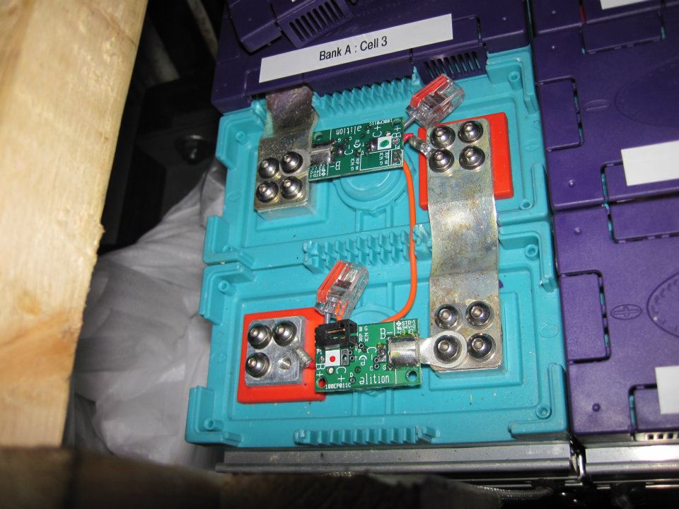 Monitoring boards installed on first two cells... only 46 to go!