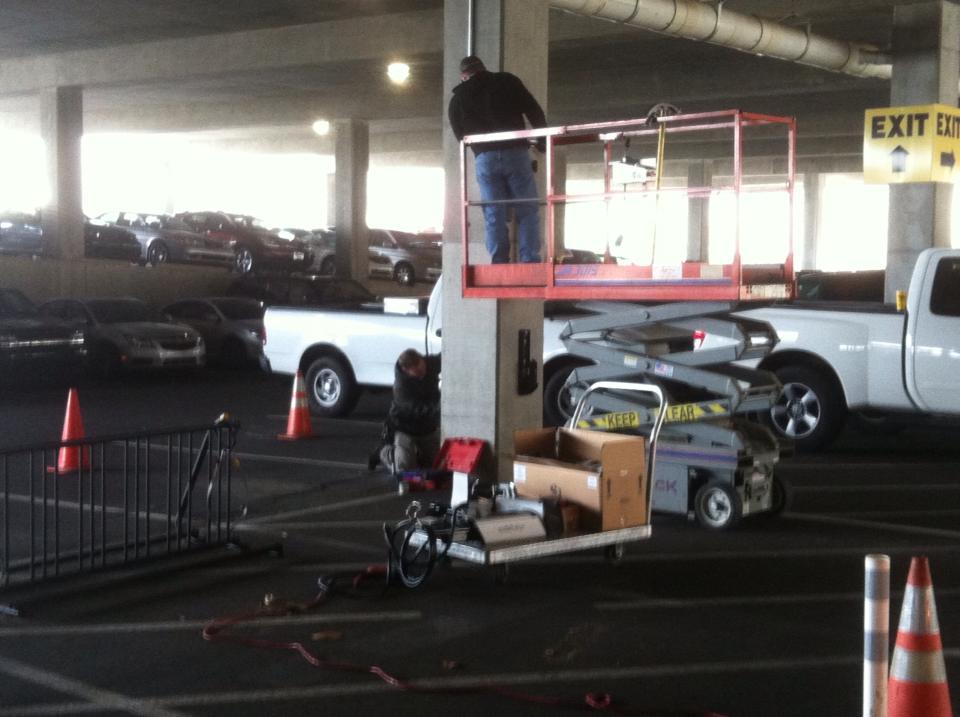 4 EV chargers being installed outside my office. StealthBus approves!